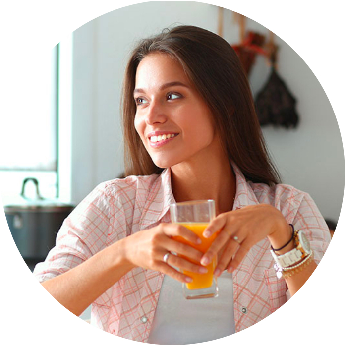 bverage_RTD_circle@2x happy woman drinking healthy juice