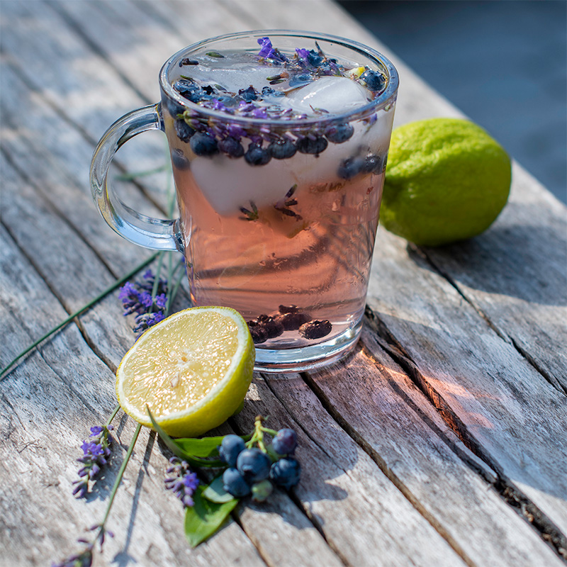 iced beverage with botanicals iced beverage with botanicals