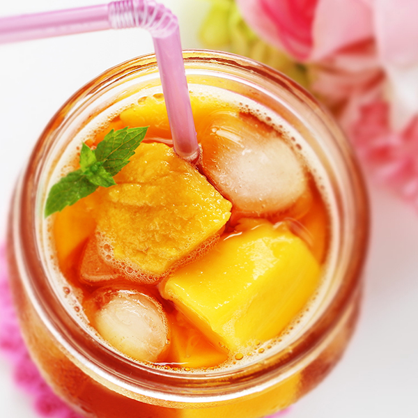 glass of flavored tea