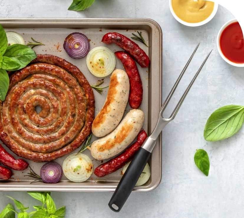 cooked sausage links